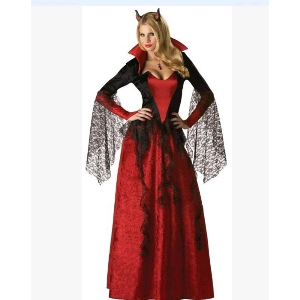 Elegant Red and Black Women's Dress